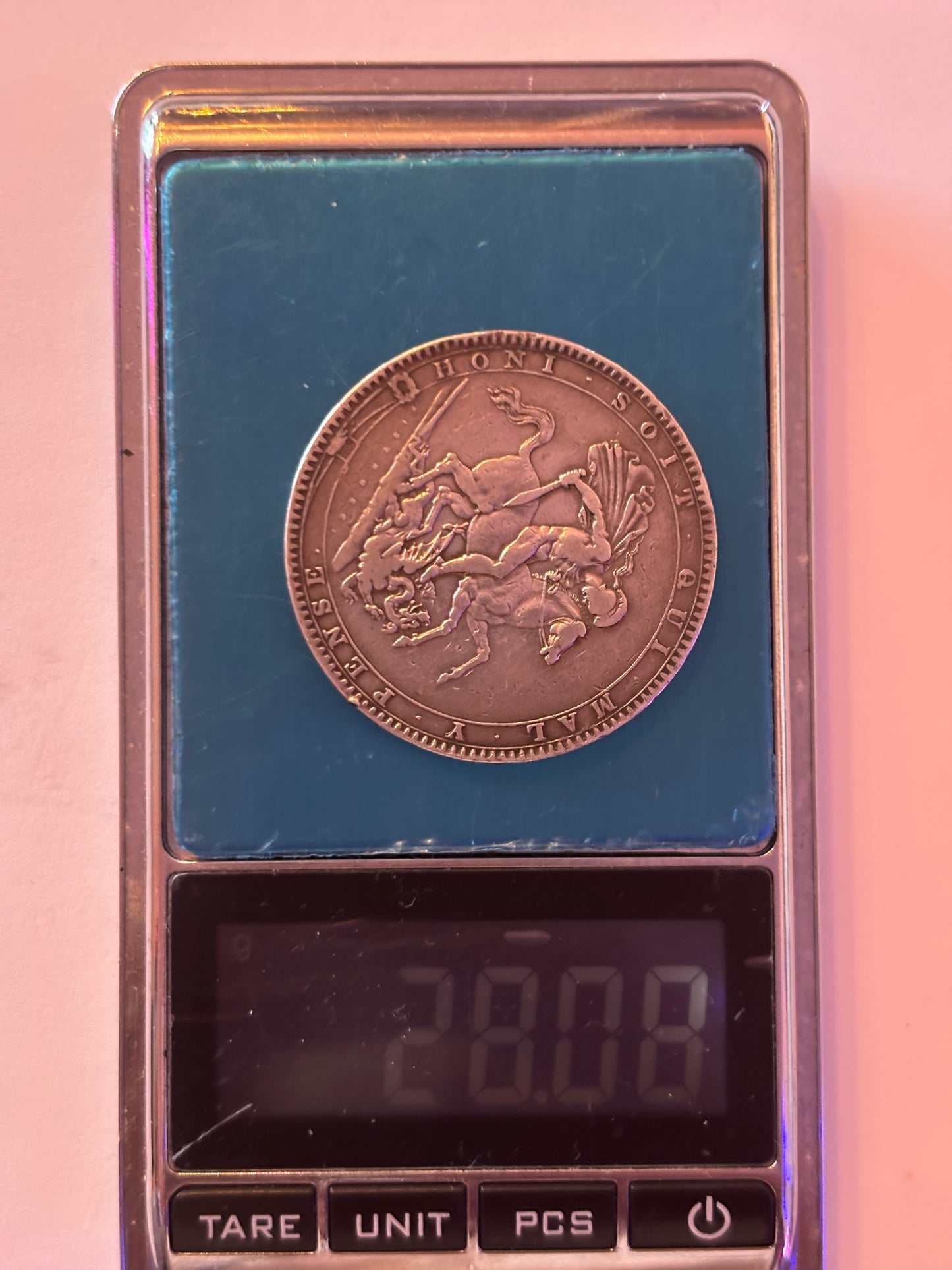 UK Crown 1819-LIX, King George III, 0.925 Silver, VF35 Grade, Brilliant Condition