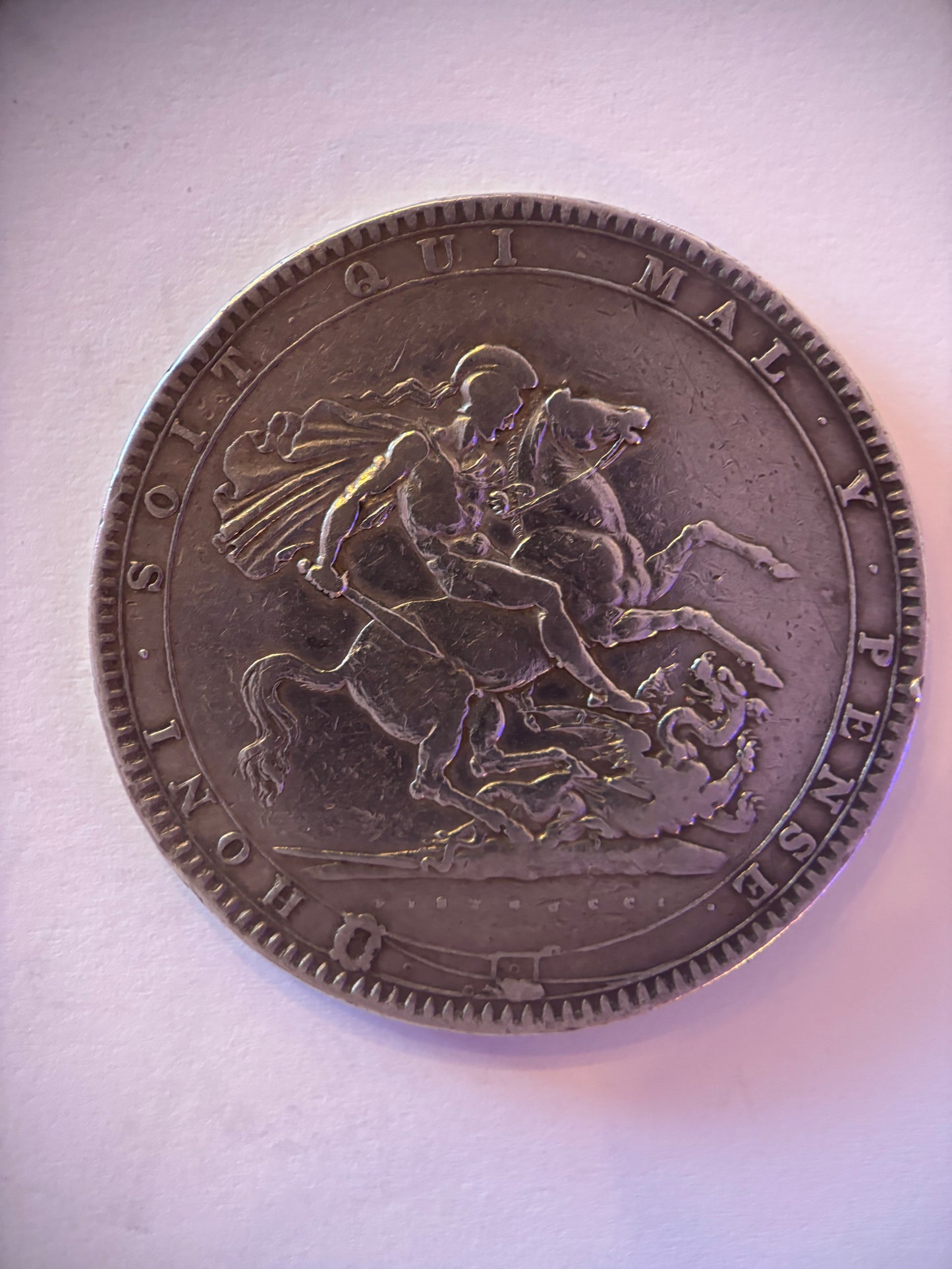 UK Crown 1819-LIX, King George III, 0.925 Silver, VF35 Grade, Brilliant Condition