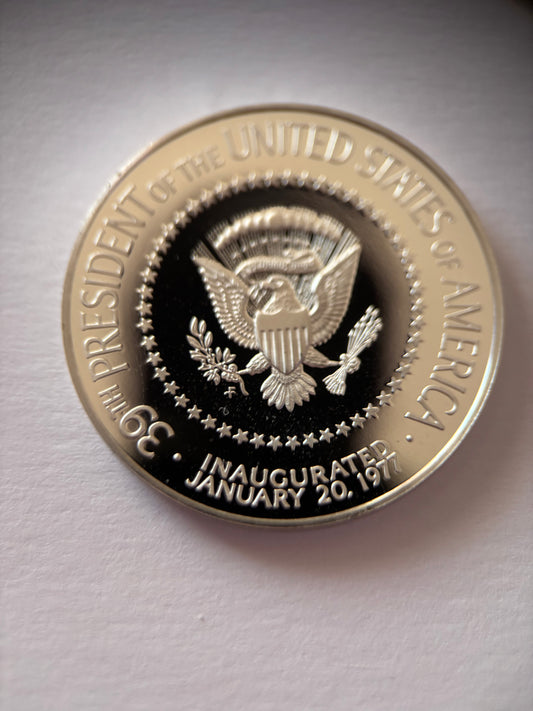 0.999 FINE SILVER Jimmy Carter Inauguration January 20th 1977 President Silver Coin
