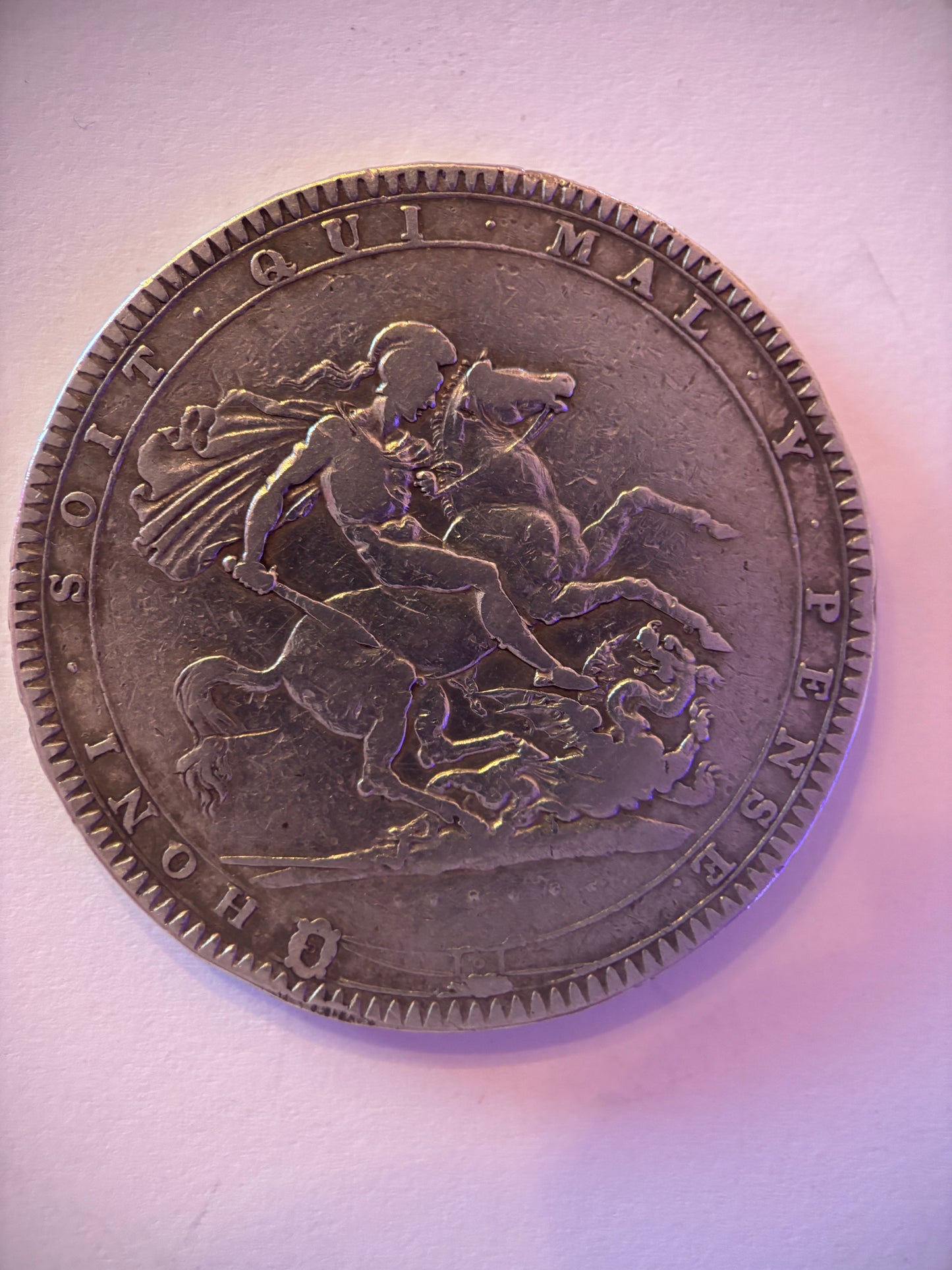 UK Crown 1819-LX, George III, 0.925 Silver, VF30 Grade