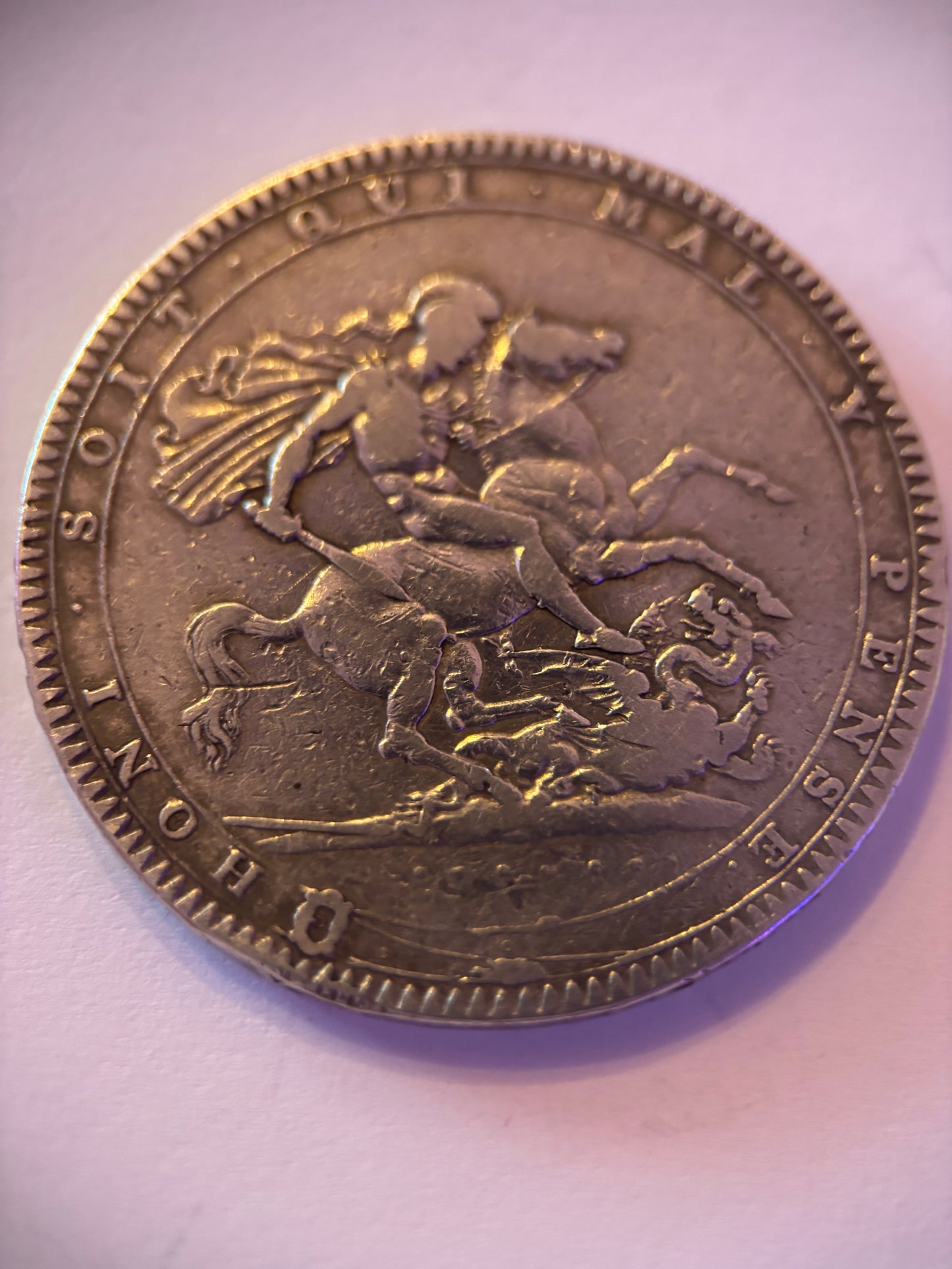 UK Crown 1819-LX, George III, 0.925 Silver, VF30 Grade