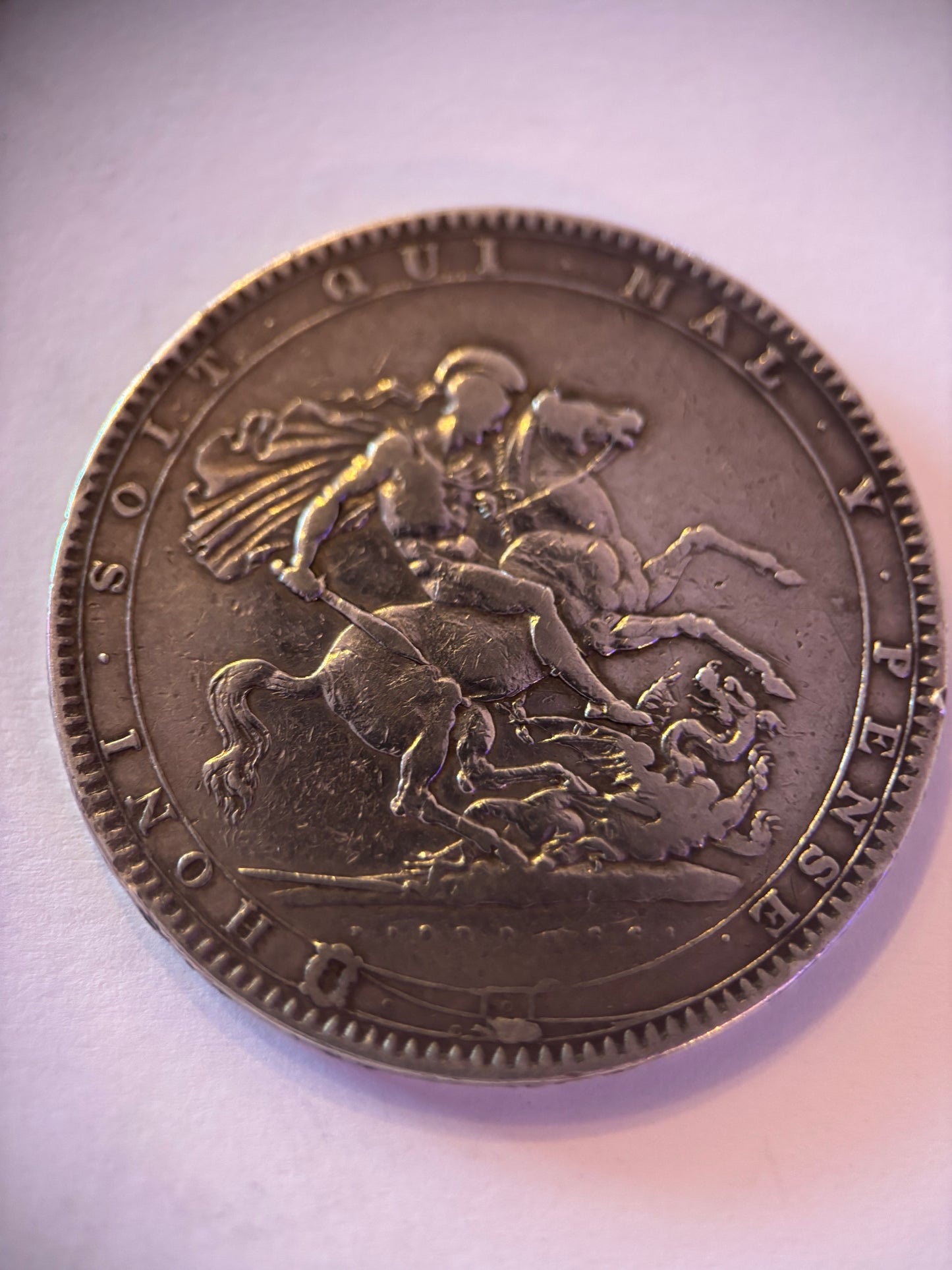 UK Crown 1819-LIX, King George III, 0.925 Silver, VF35 Grade, Brilliant Condition