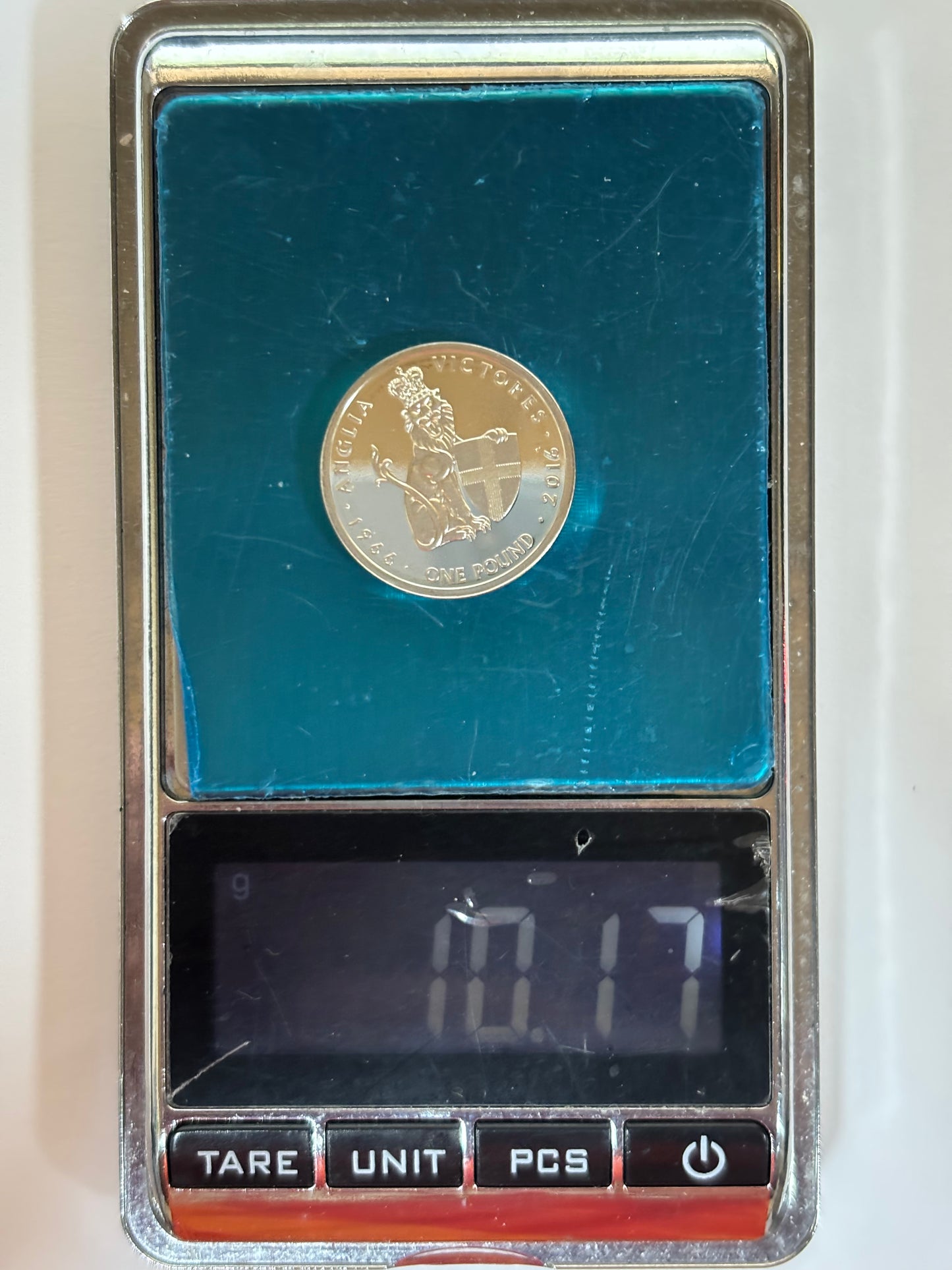 UK 50TH ANNIVERSARY OF ENGLANDS 1966 VICTORY, SOLID SILVER PROOF, £1 COIN,0.925 SILVER, 10.00GRAM, AMAZING CONDITION