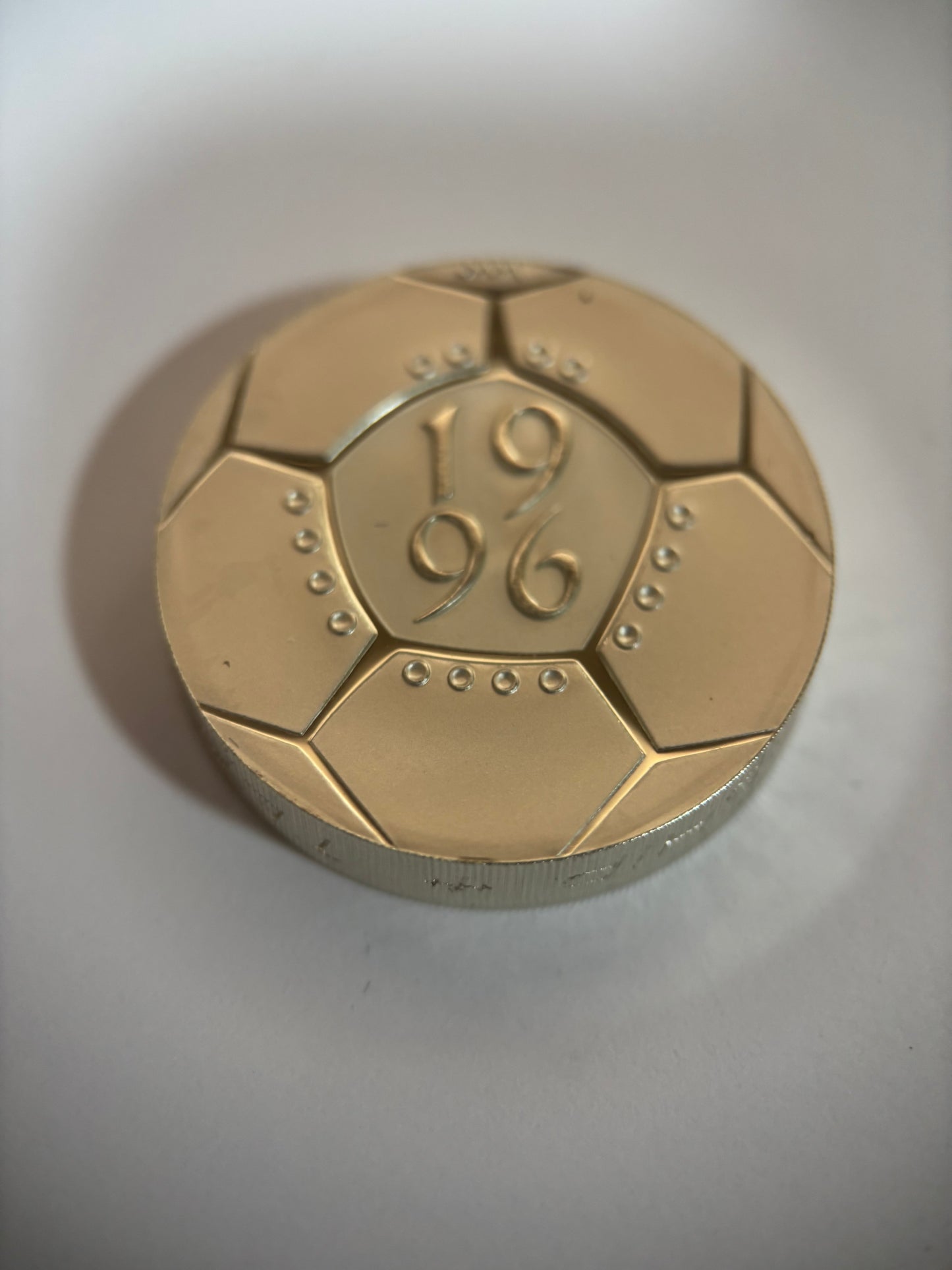 1996 UK EUROS FOOTBALL £2 PIEDFORT SILVER PROOF COIN