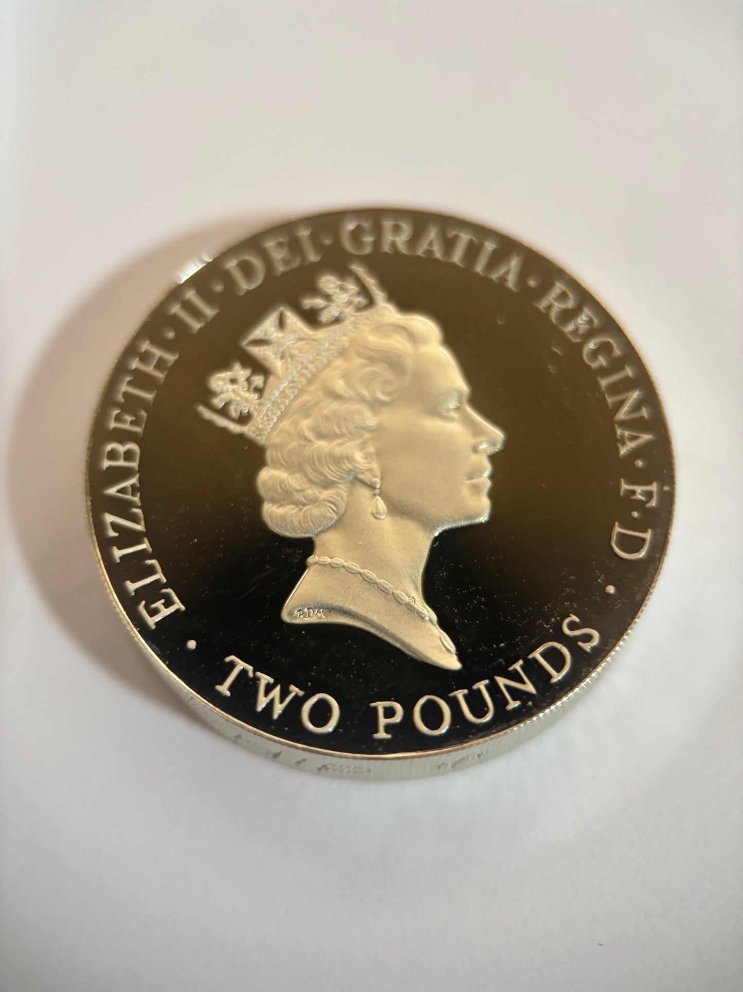 1996 UK EUROS FOOTBALL £2 PIEDFORT SILVER PROOF COIN