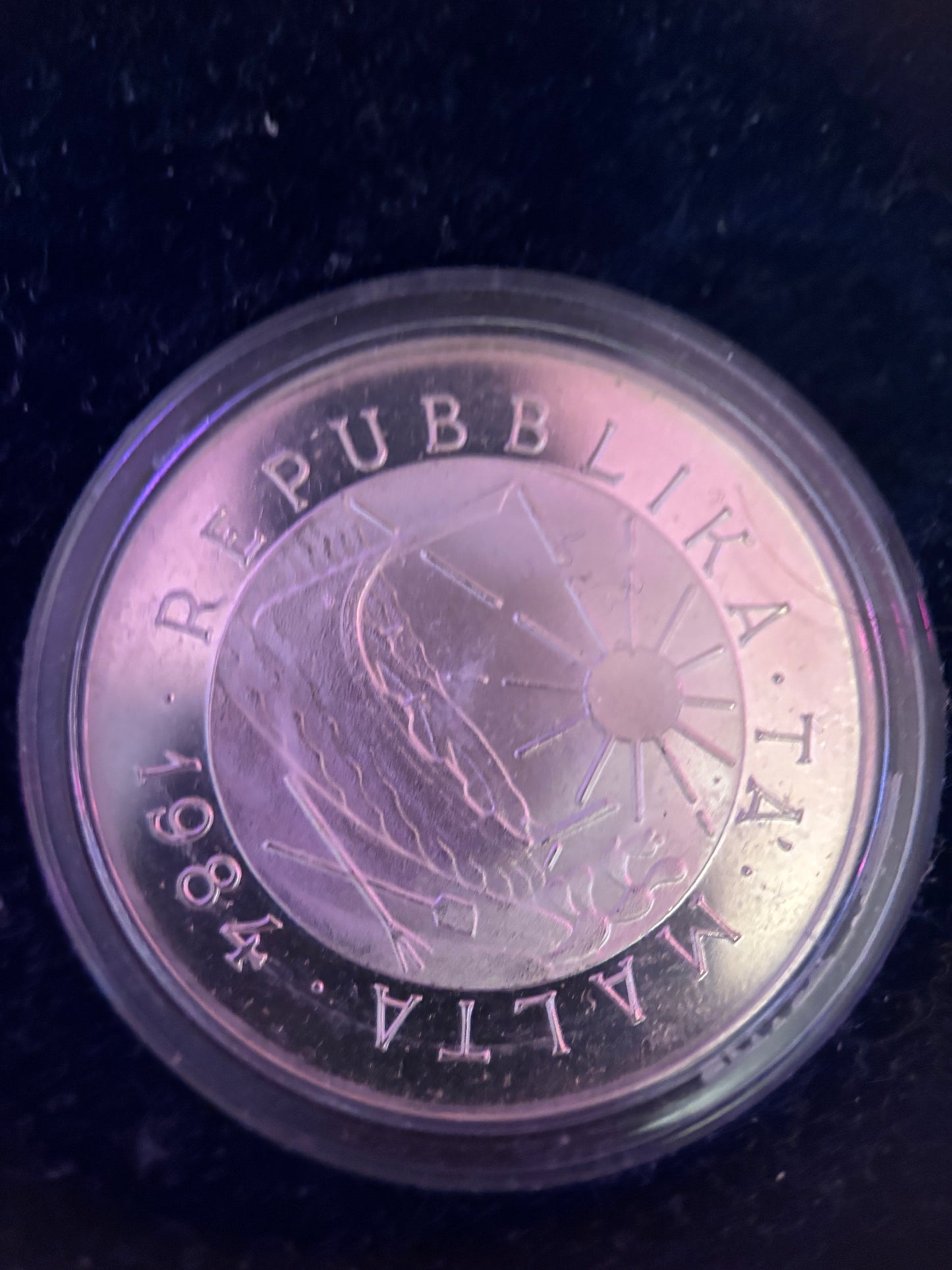 MALTA 1984 MARITIME HISTORY COIN COLLECTION, FOUR 0.925 SILVER COINS, MINT GRADE